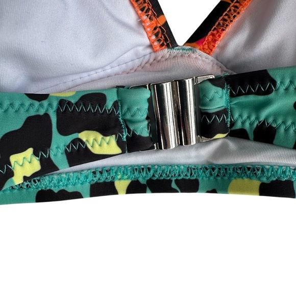 Hilinker Women’s High-Waisted Bikini Cut-Out Sports Crop Top Swimsuit Set, XL - Picture 6 of 14